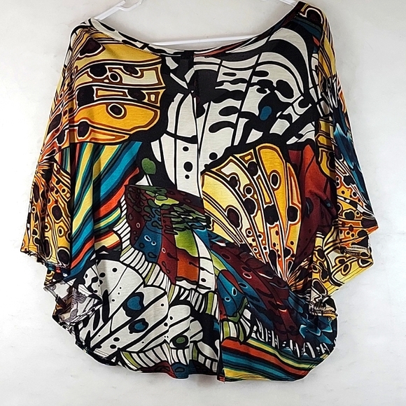 New Directions Batwing Sleeve Butterfly themed Top SizeM - Picture 6 of 7